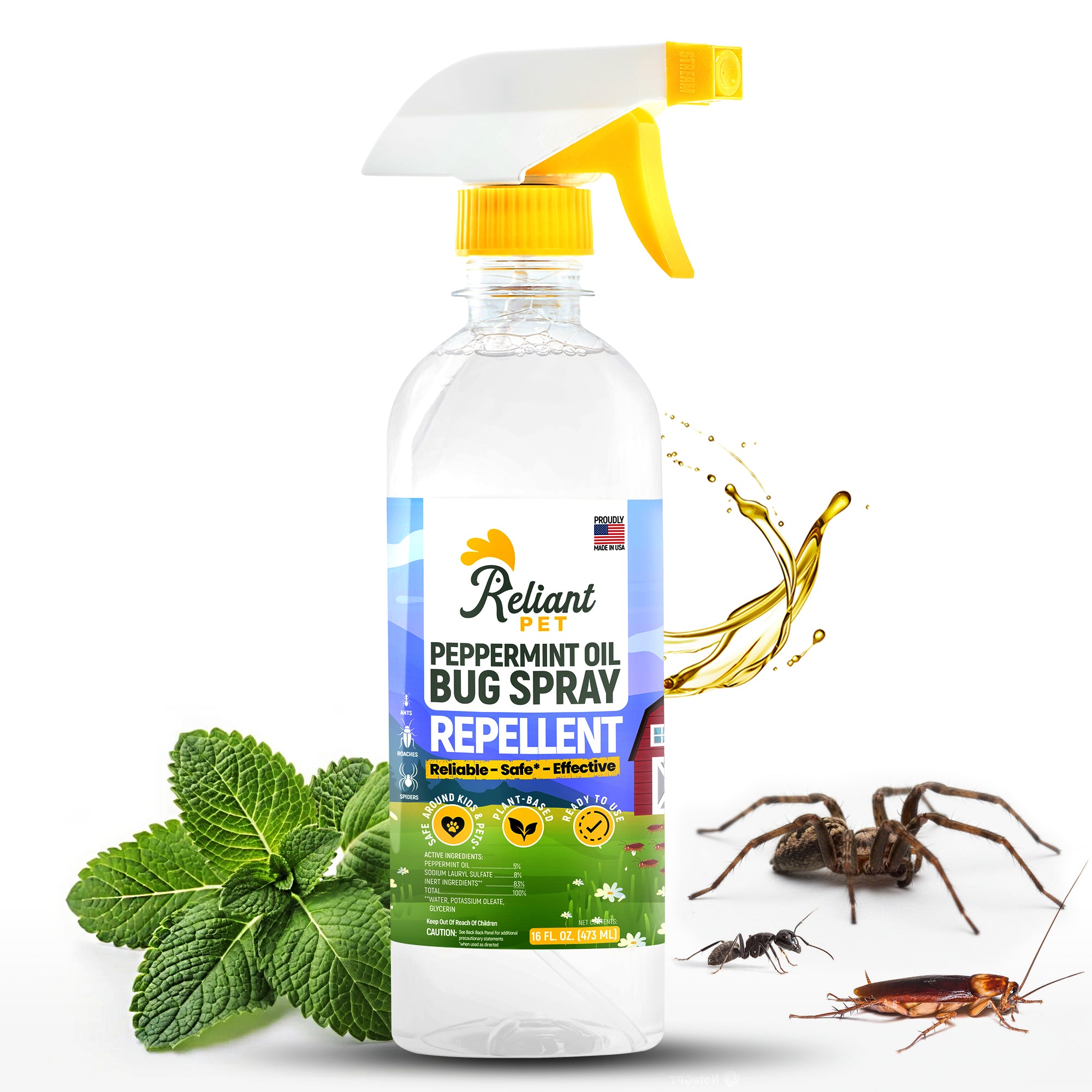 Peppermint Oil Bug Spray - 16oz