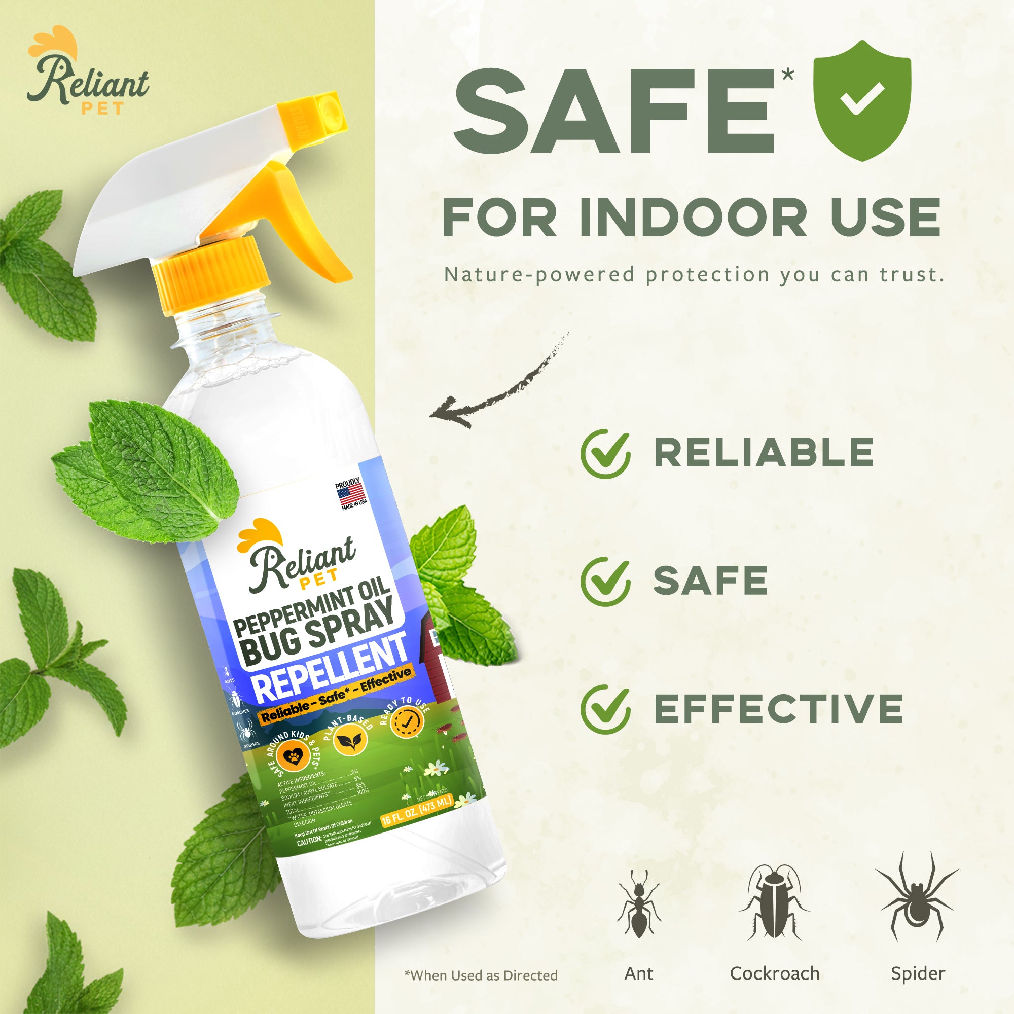 Peppermint Oil Bug Spray - 16oz