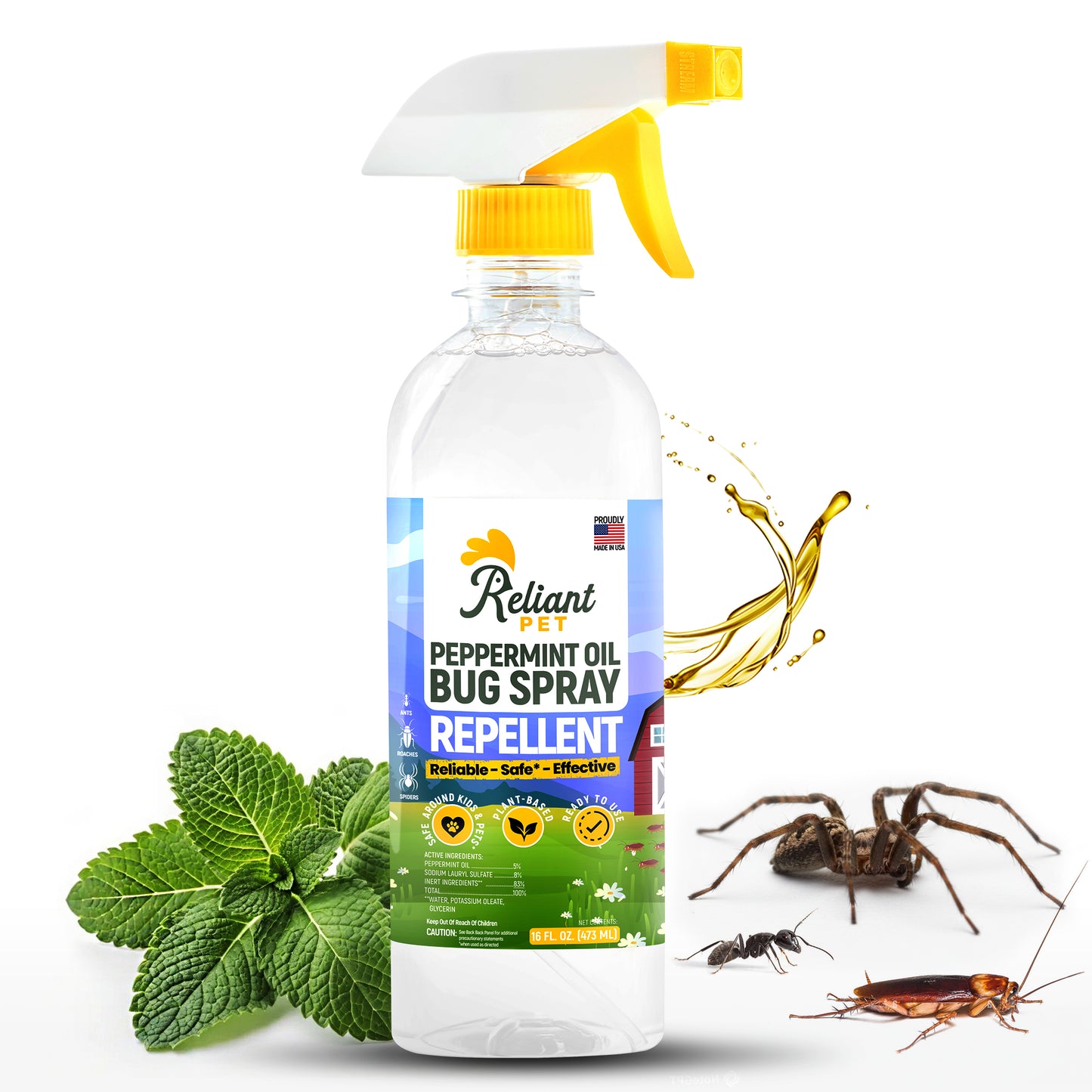 Peppermint Oil Bug Spray - 16oz