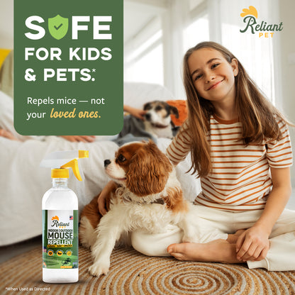 Mouse Repellent Spray - 16oz - Made With Peppermint Oil - Safe to Use Around Kids & Pets