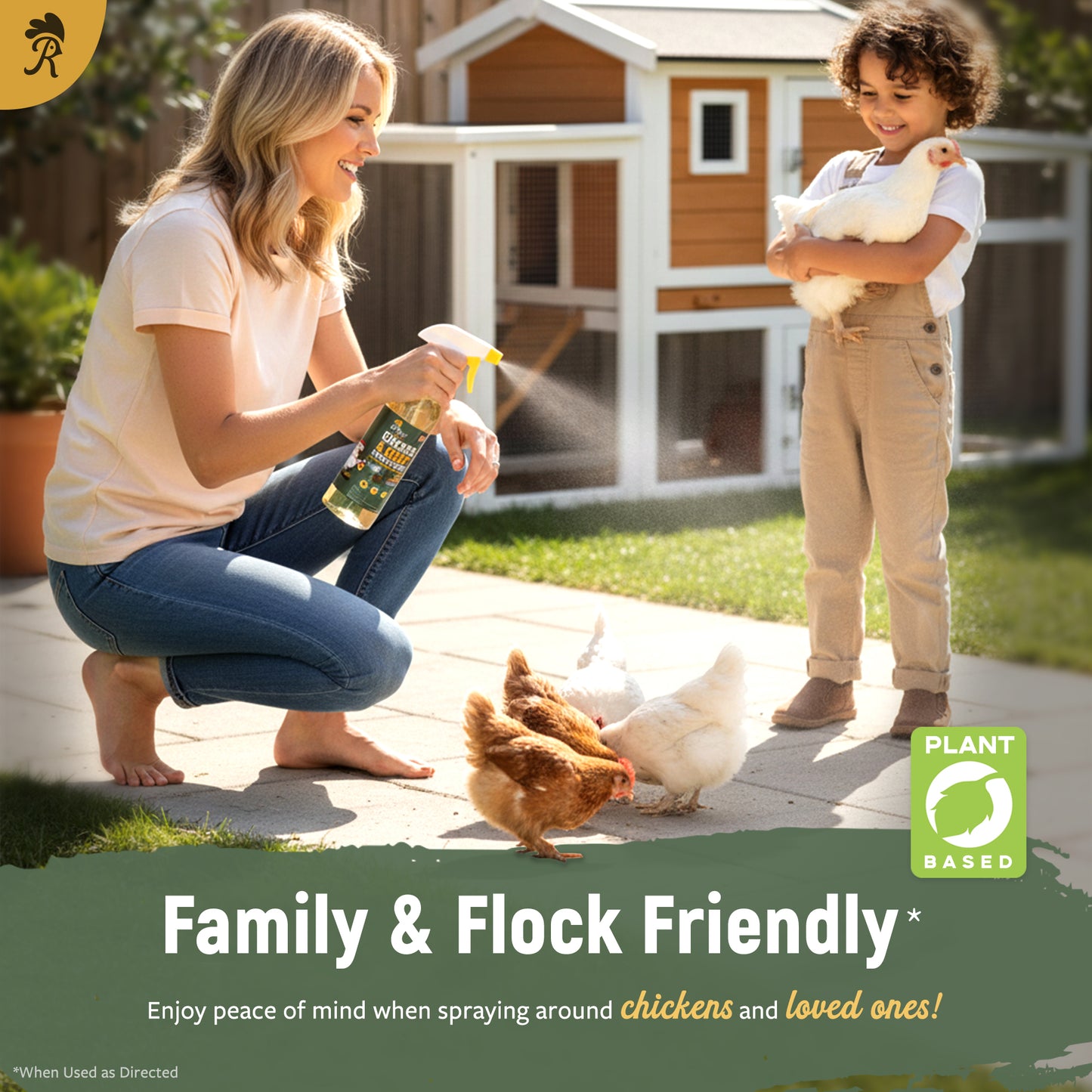 Chicken and Coop Poultry Spray - Safe to Spray On Chicken - No egg withdrawal needed