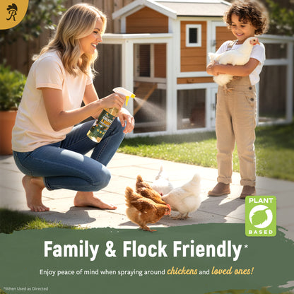 Chicken and Coop Poultry Spray - Safe to Spray On Chicken - No egg withdrawal needed