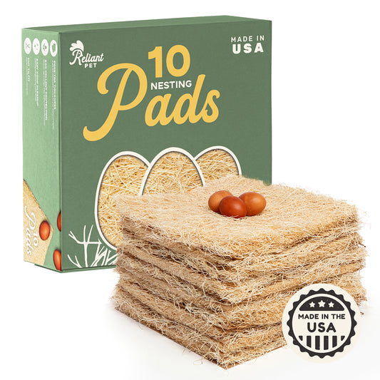 Reliant Pet - Chicken Nesting Pads for Chicken Coop - 13" x 13" - (10 Pack)