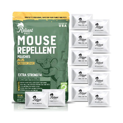 Mouse Repellent Pouches - 12 Pack - Made With Peppermint - Pet Safe